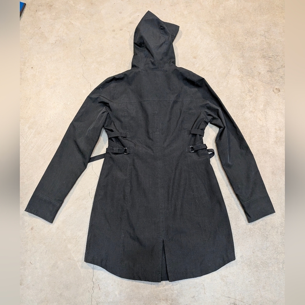 Athleta Midtown Rain Trench Jacket Women's S Gray Flaws - Picture 4 of 7